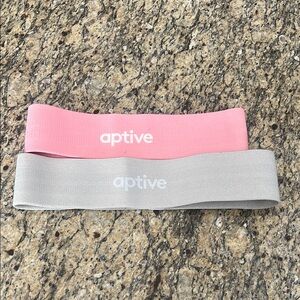Aptive Pink and Gray Resistance Booty Bands